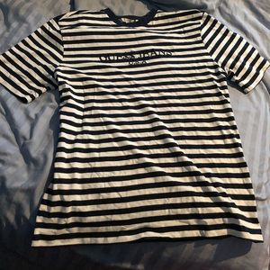 Guess x ASAP Rocky Navy Blue Striped Tee